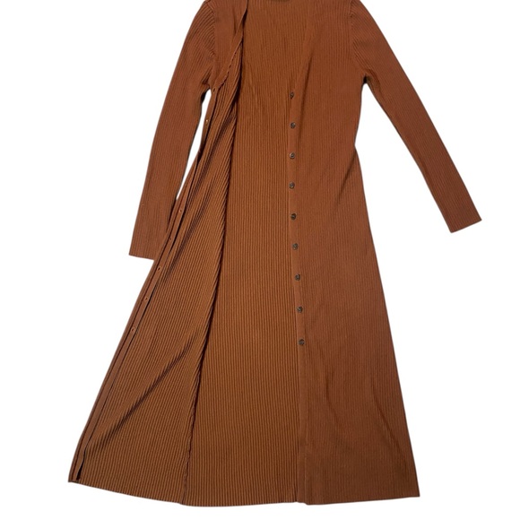Astr Long Sleeve Brown Dress - Picture 3 of 6